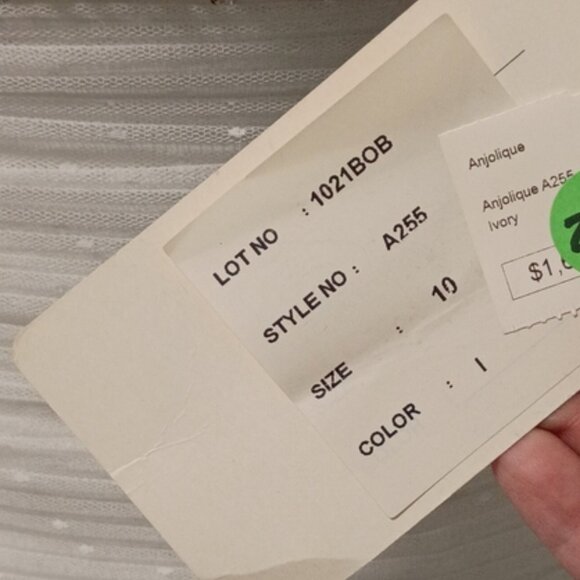 NWT Anjolique Bridal Elegant Ivory Sleeveless Gown - Picture 5 of 8